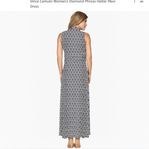 🌹VINCE CAMUTO GEOMETRIC PATTERN V NECKAXI DRESS - Picture 3 of 13
